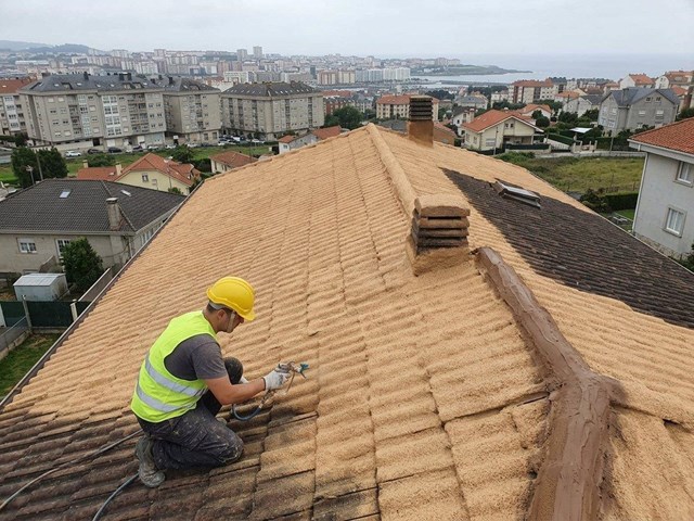 Impermeabilización de cubiertas con corcho proyectado en A Coruña