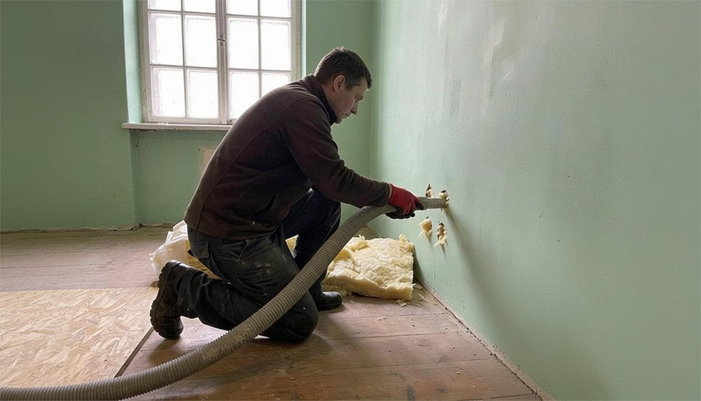 Foto 1 Insuflado de lana de roca en rehabilitación de viviendas en A Coruña