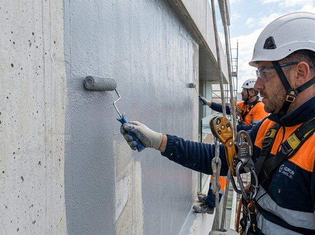 Rehabilitación de fachadas mediante trabajos verticales en A Coruña - Imagen 1